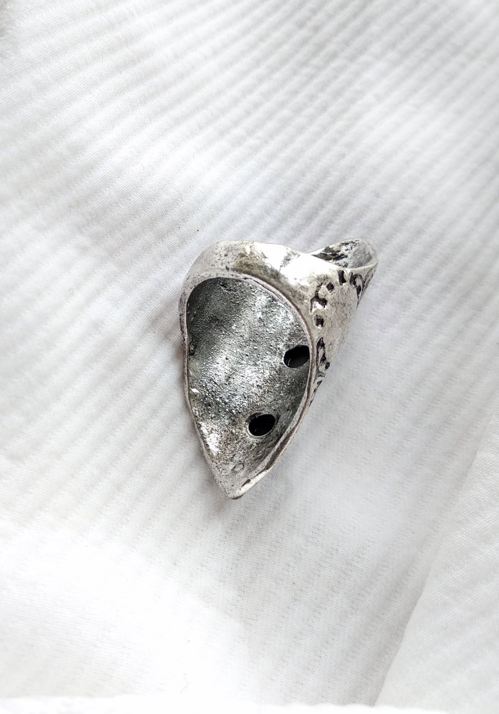 Auffälliger silberner Ring Gr. 18,5 (58) occult witchcraft Tribal Gravur GOA Gypsy Festival ritual