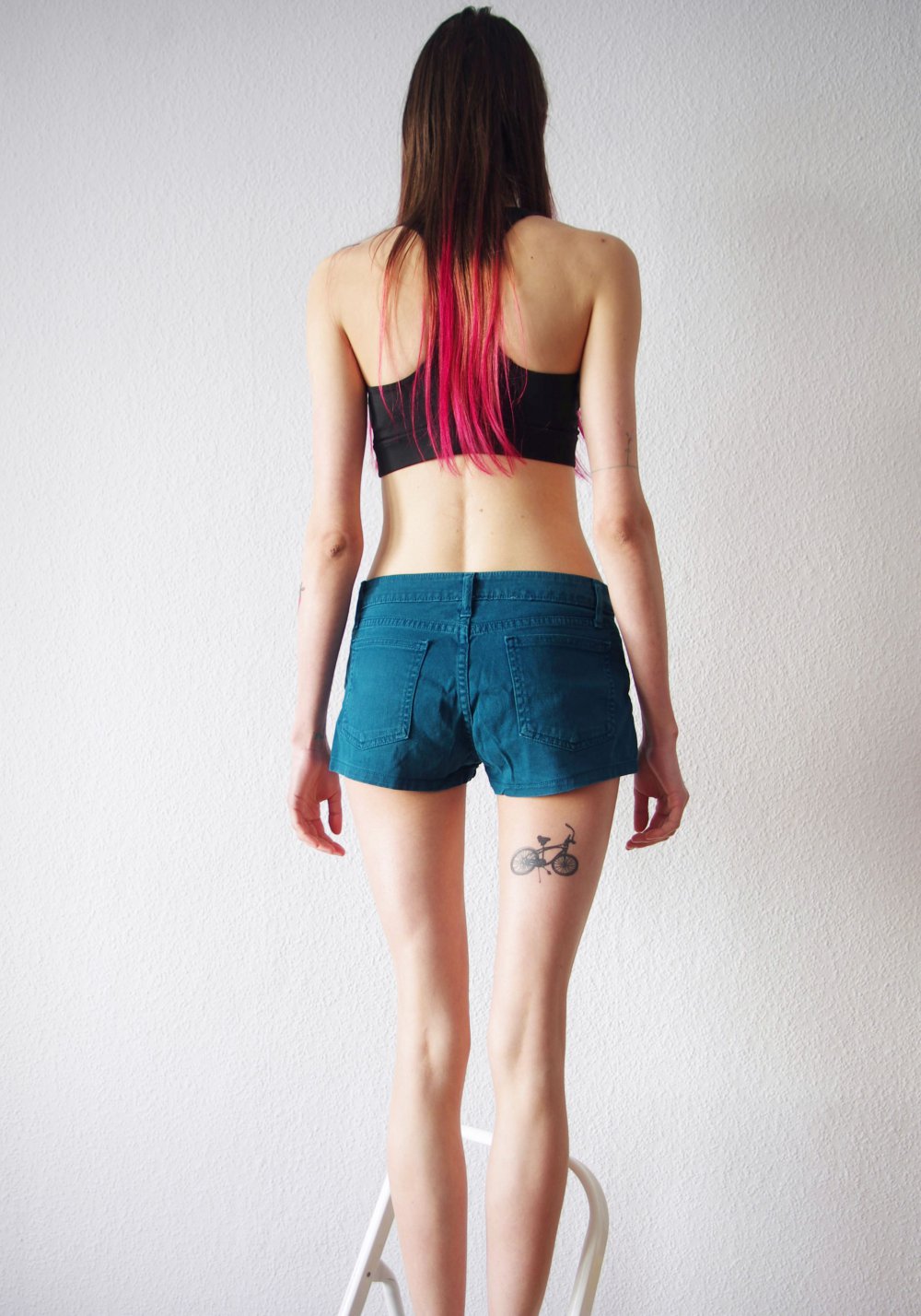 Petrolfarbene American Apparel Shorts Gr. 36 38 Technoelfe Festival y2k 90er Hot Pants