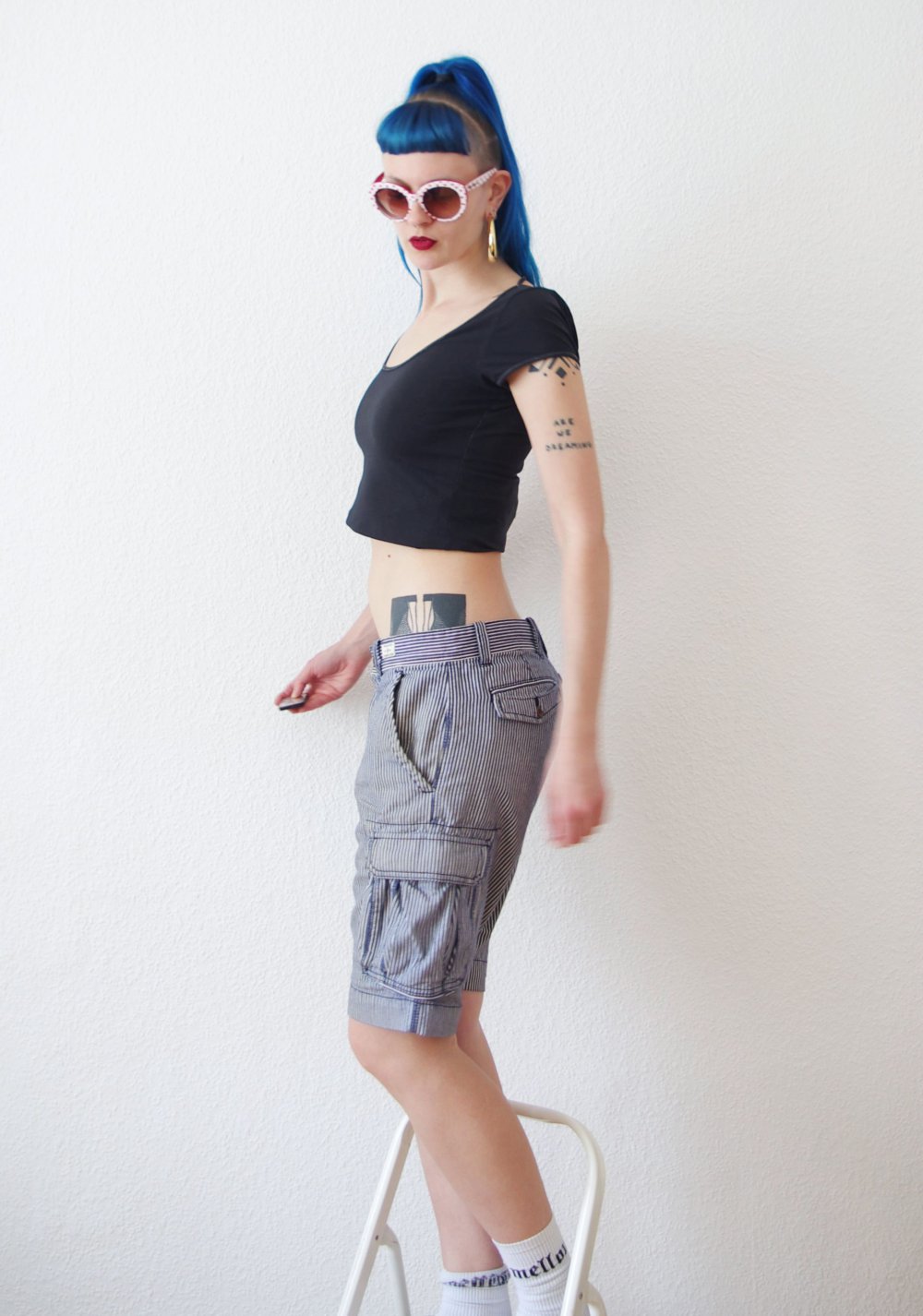 Lockere Combat Shorts Tommy Hilfiger Gr. M L 40 42 boyfriend Festival Technobarbie