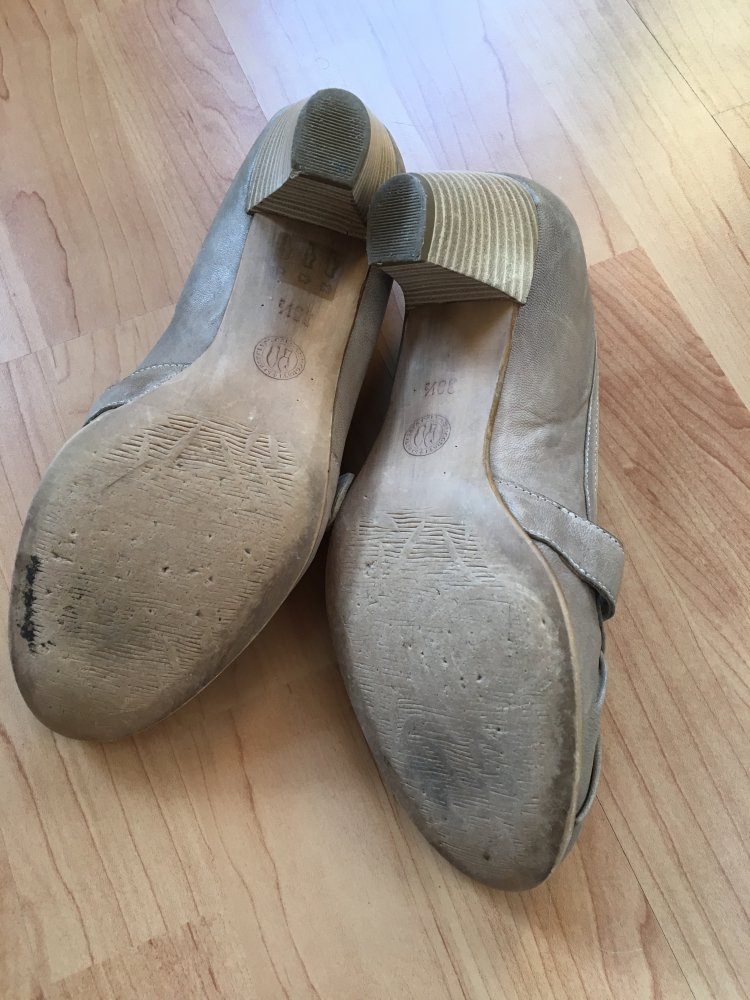 hellbraune Mary Janes / Riemchenschuhe, Größe 38,5 - 39