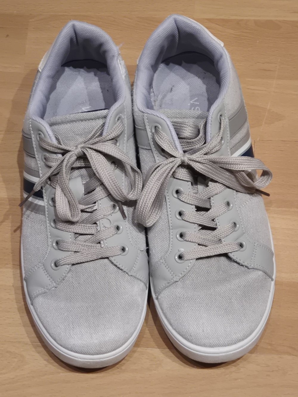 OVS Sneaker Stoffschuhe grau blau Gr 42