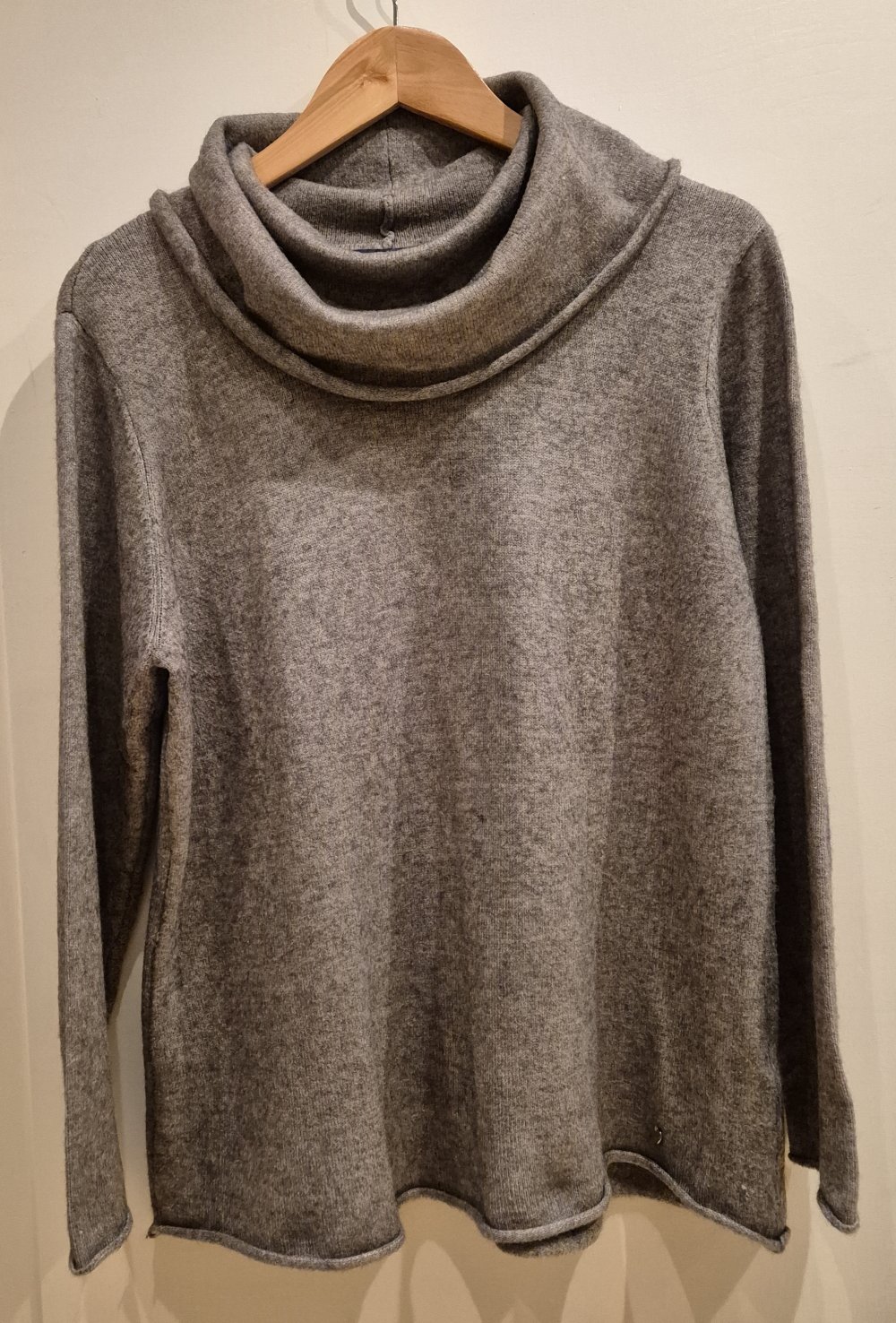 Charles Vögele Pullover Strick Rollkragen beige braun Gr L