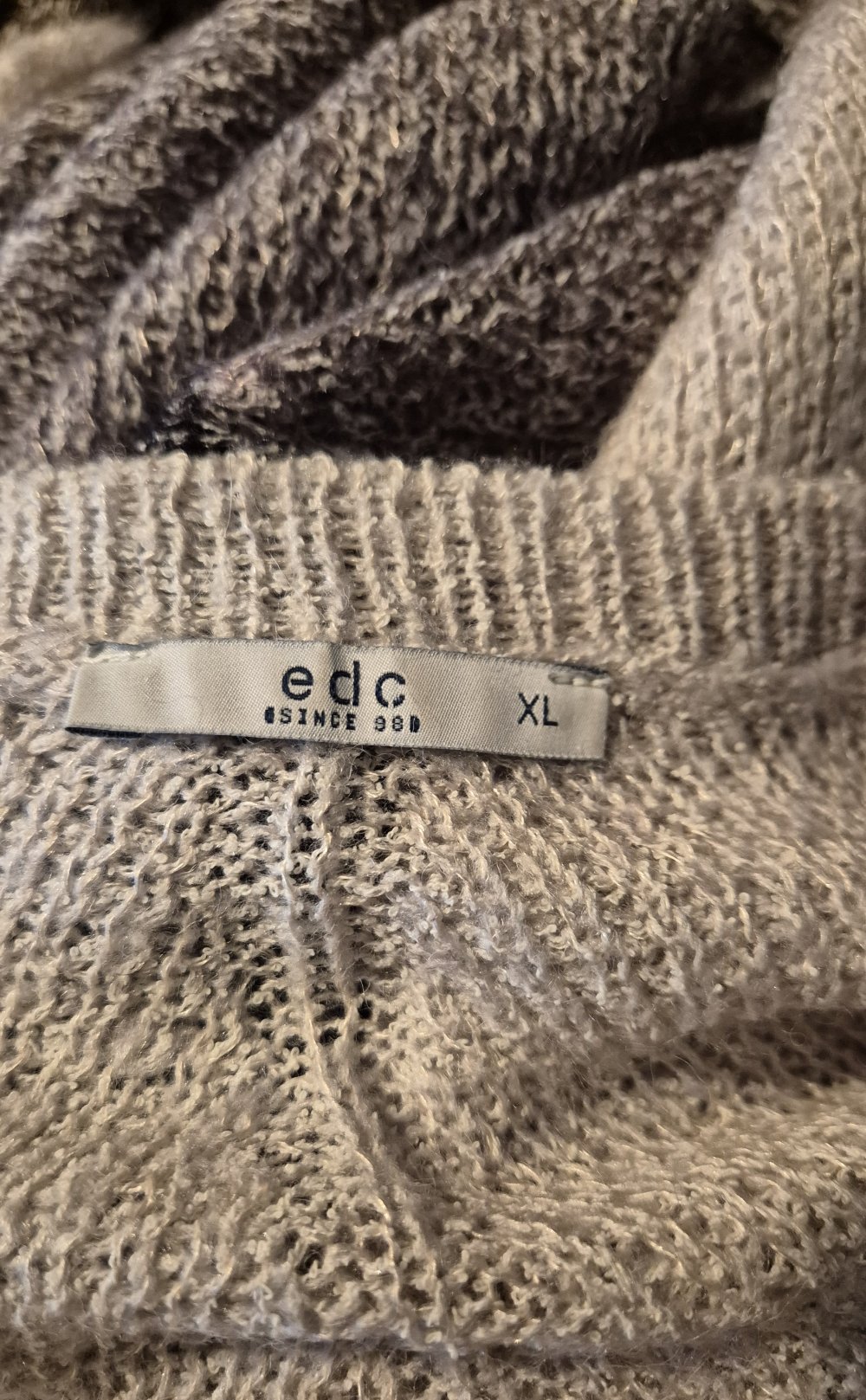 Esprit edc Pullover strick beige grau gestreift Gr XL