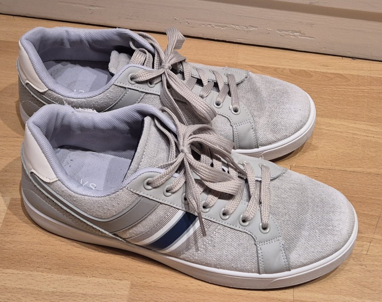 OVS Sneaker Stoffschuhe grau blau Gr 42