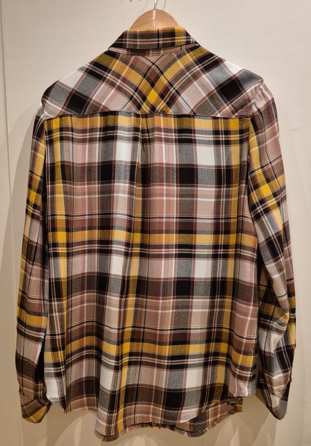 s. Oliver Bluse langarm gelb senf braun karriert Gr 42