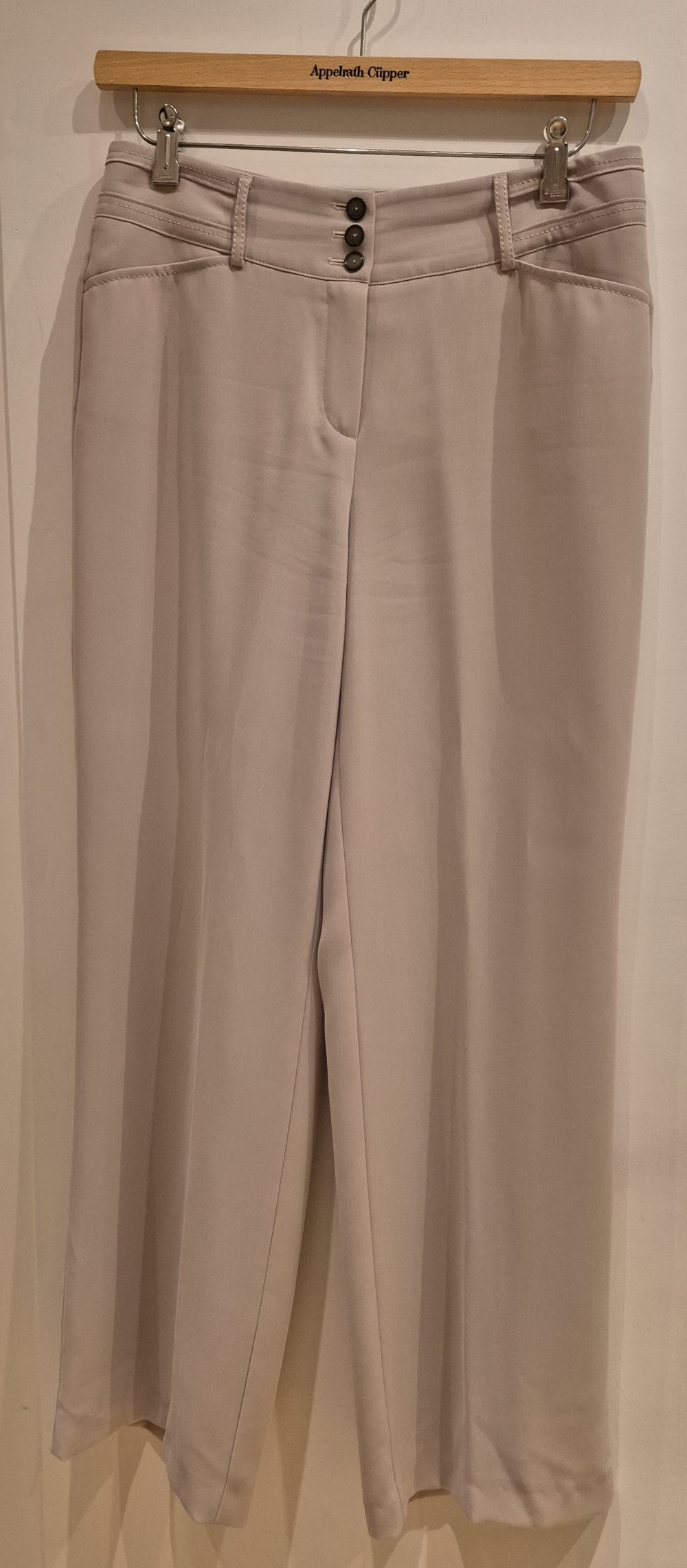 Gerry Weber Anzughose Kostümhose Stoffhose beige creme Gr 40