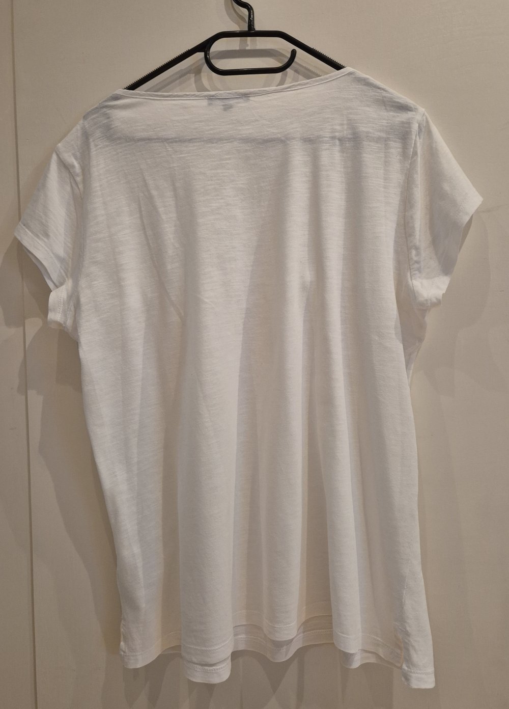 Charles Vögele T-Shirt rosa weiß Spitze Gr L