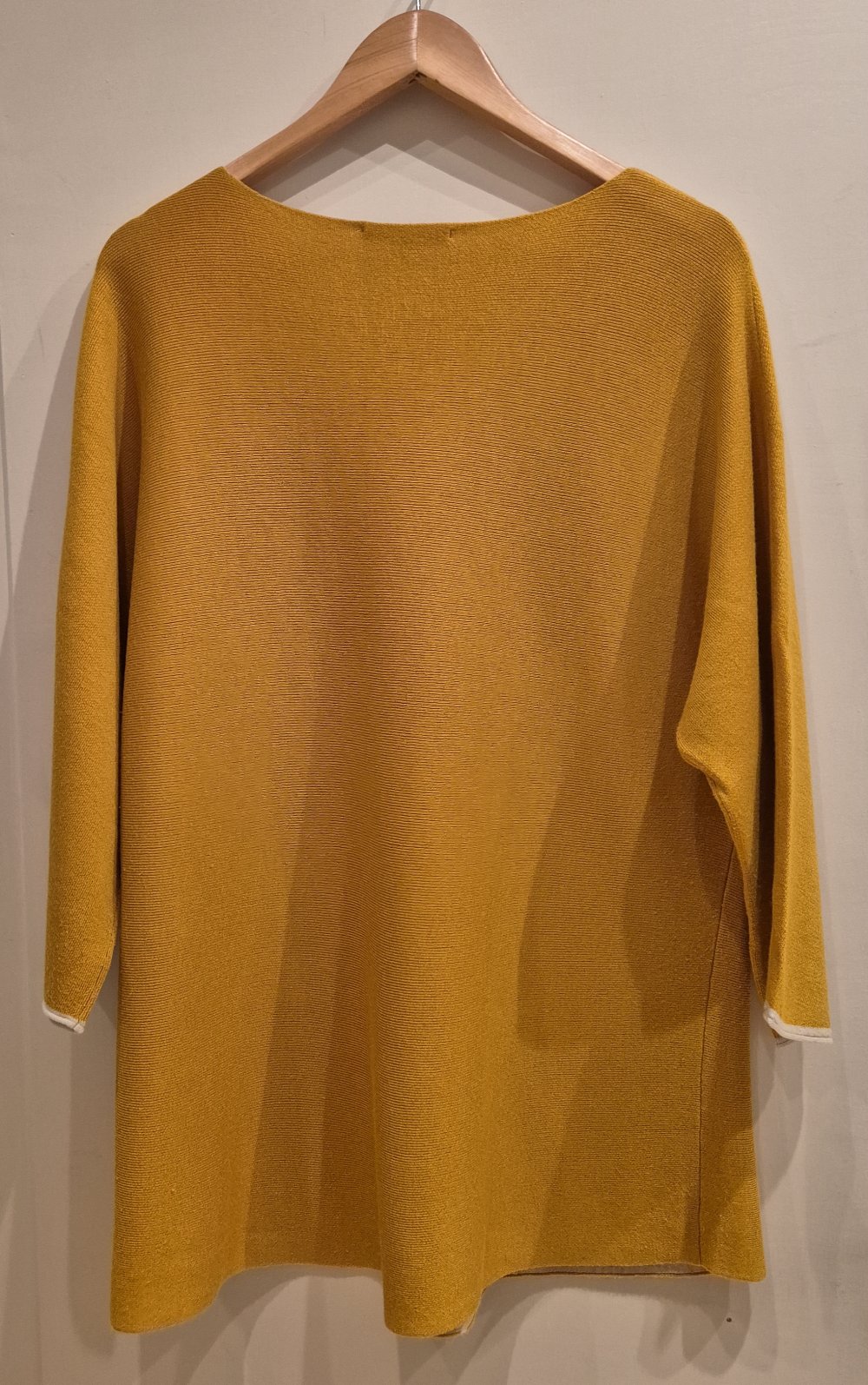 s. Oliver Pullover 3/4 Arm gelb senf Gr 42