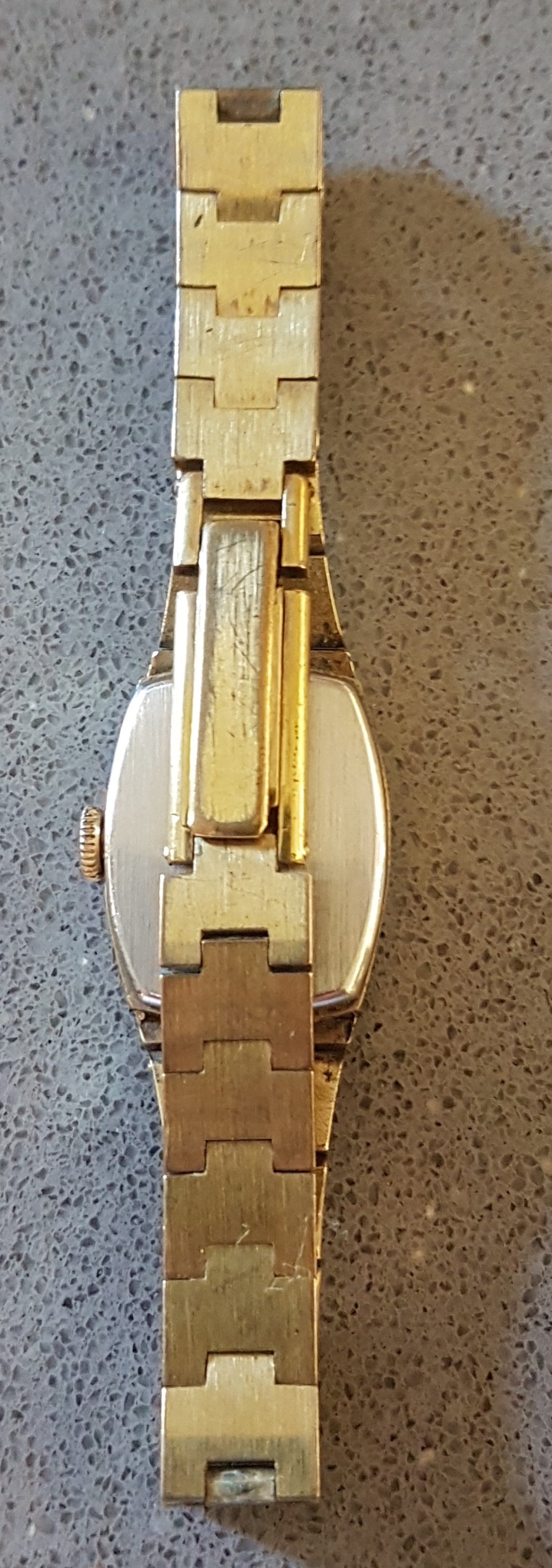 Dugena 17 Rubins Antichoc Damen goldfarben - Handaufzug; Vintage