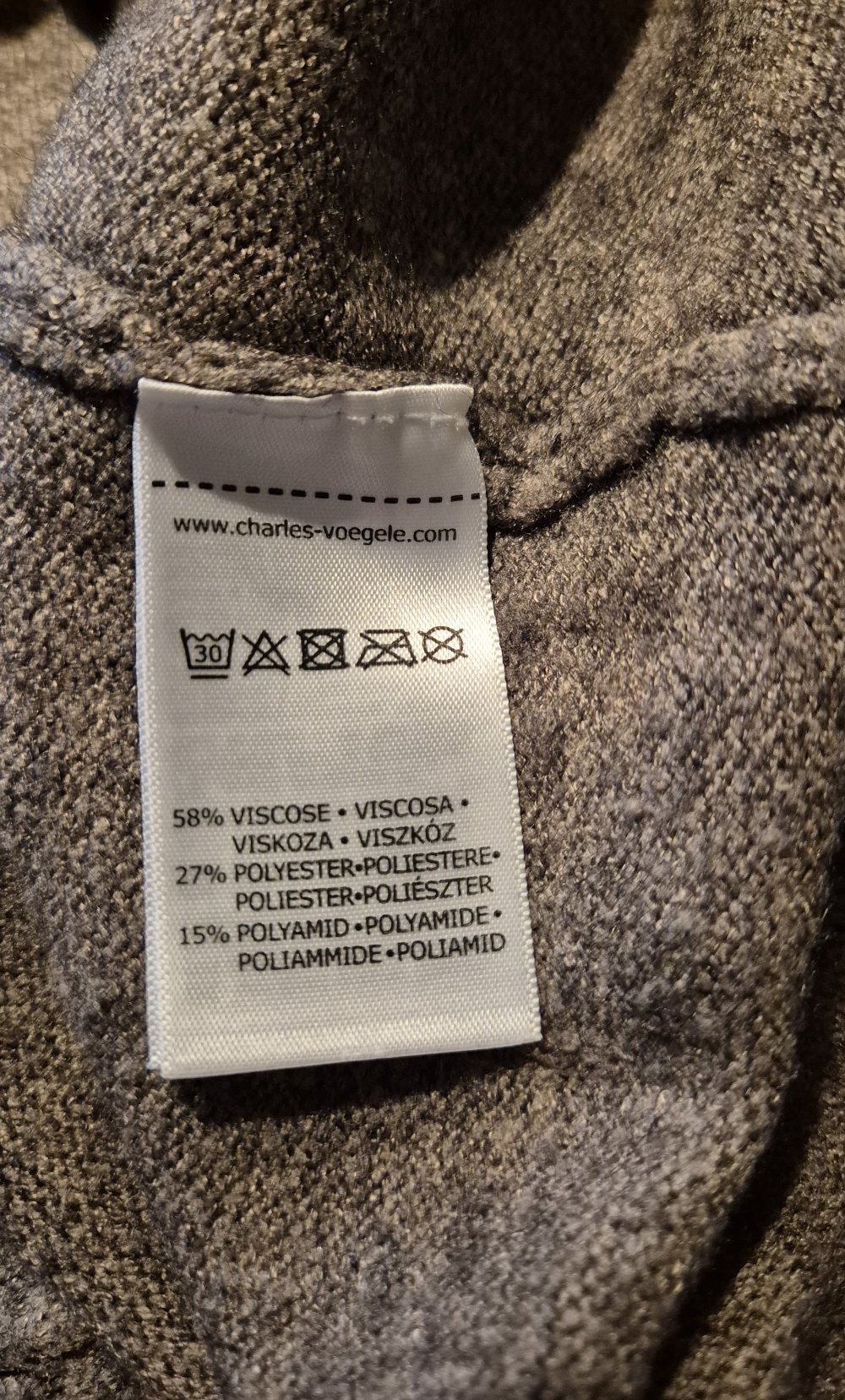 Charles Vögele Pullover Strick Rollkragen beige braun Gr L