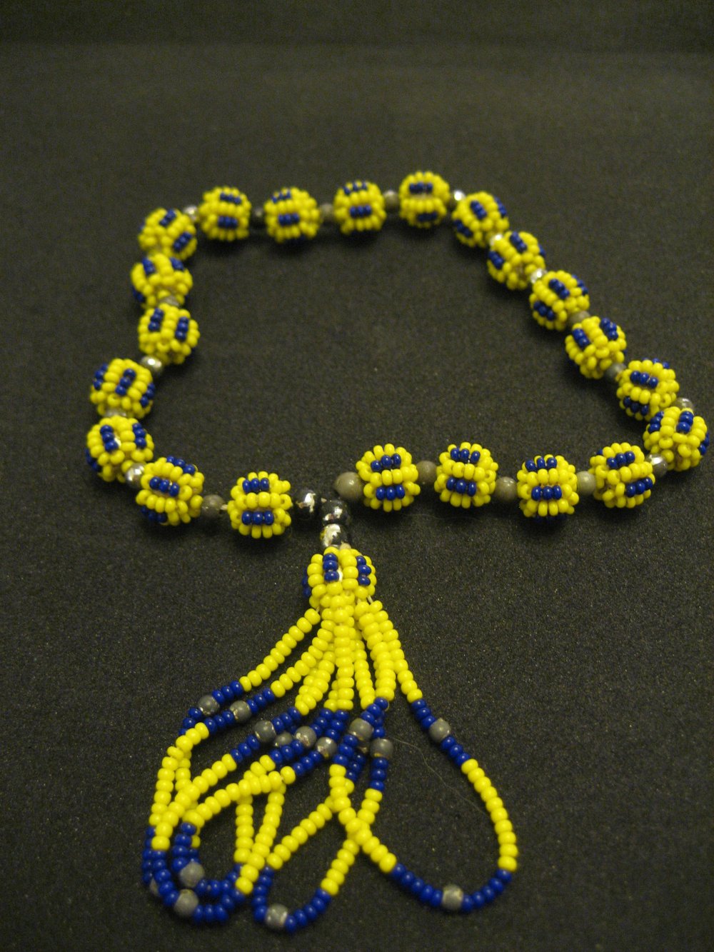 Armband / Fußkettchen, blau gelb