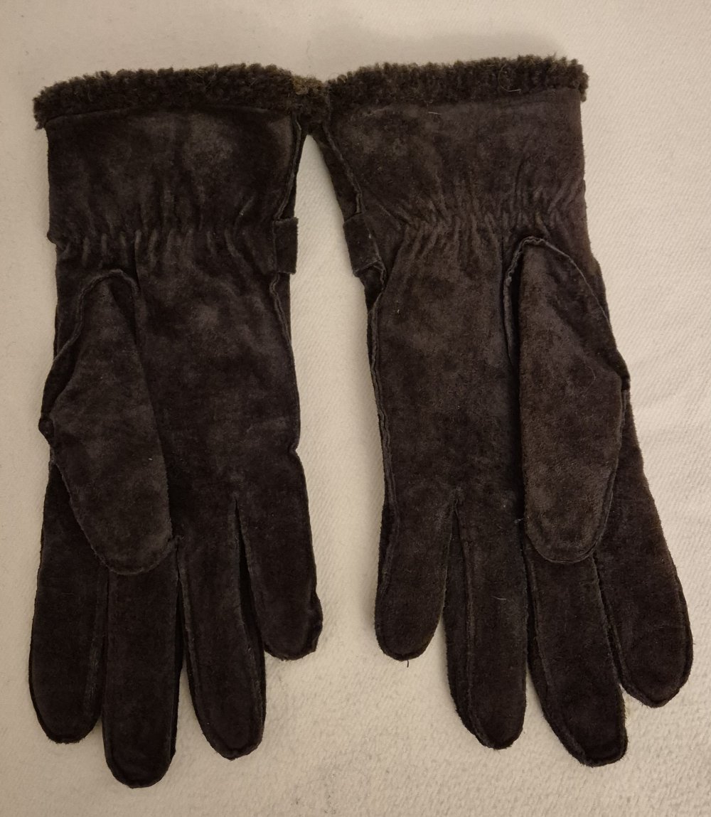 TCM Handschuhe Veloursleder braun Gr 7,5