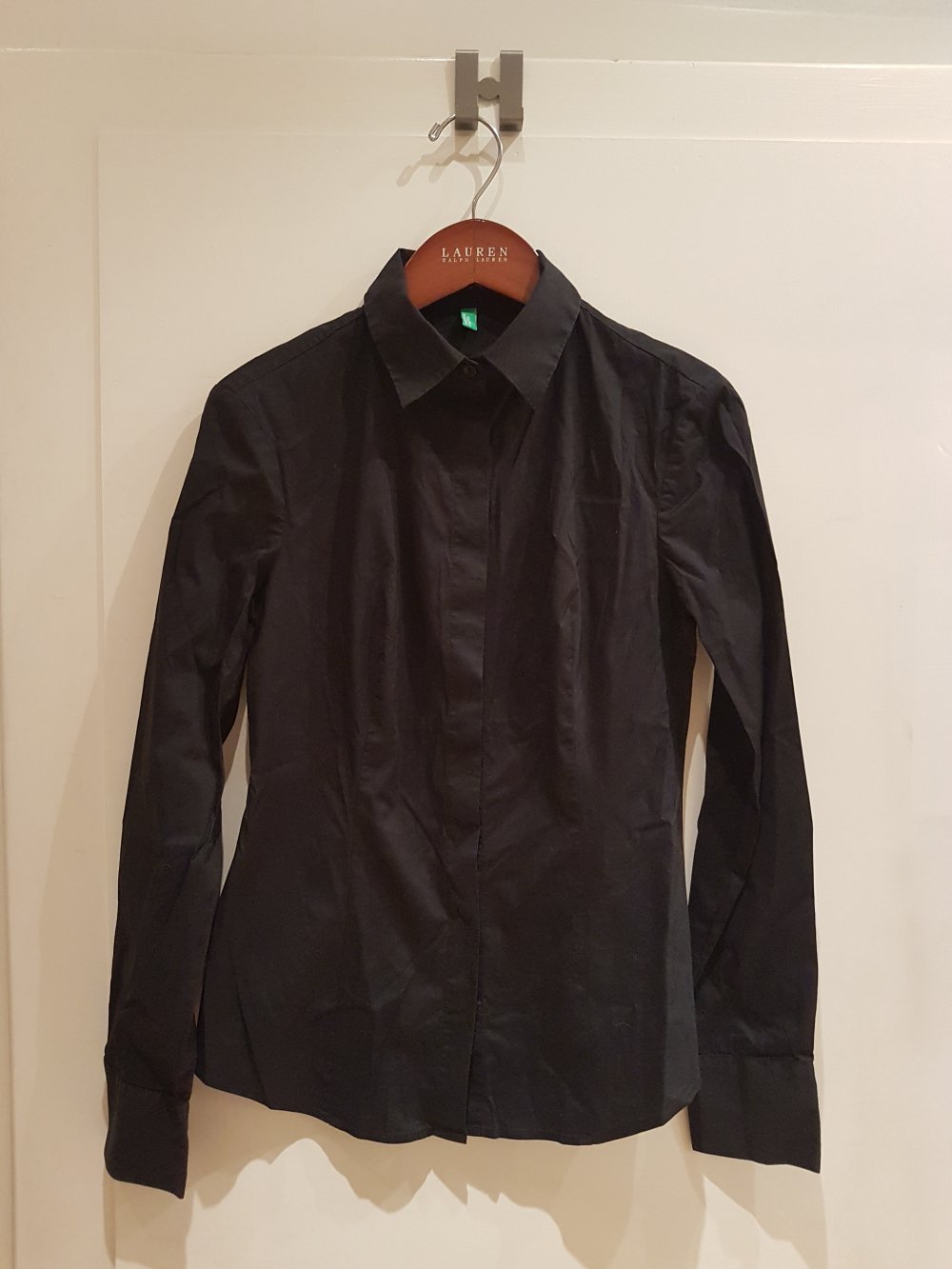 Benetton Bluse, schwarz, Gr. XS