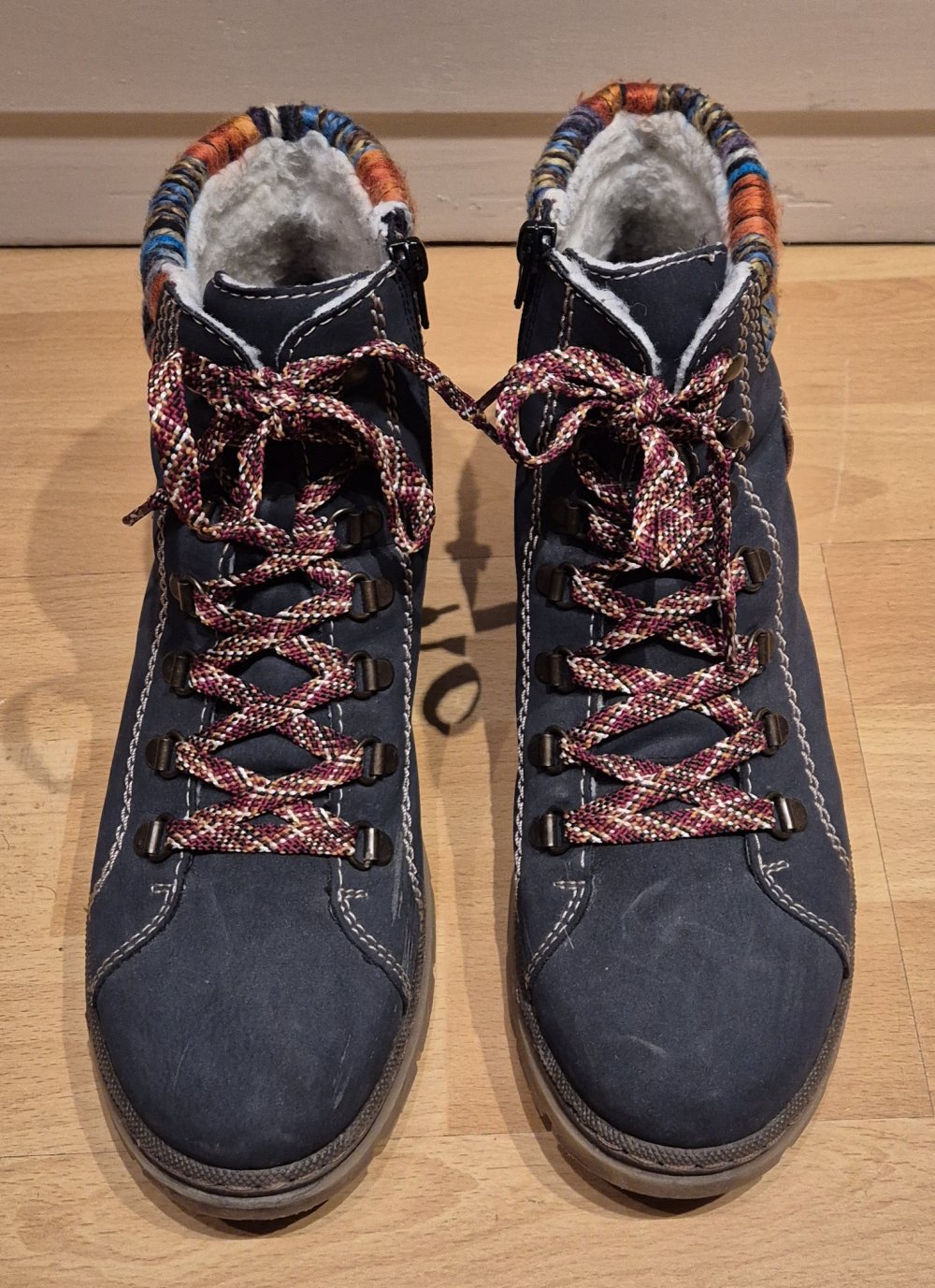 Rieker Stiefeletten gefüttert blau Gr 41