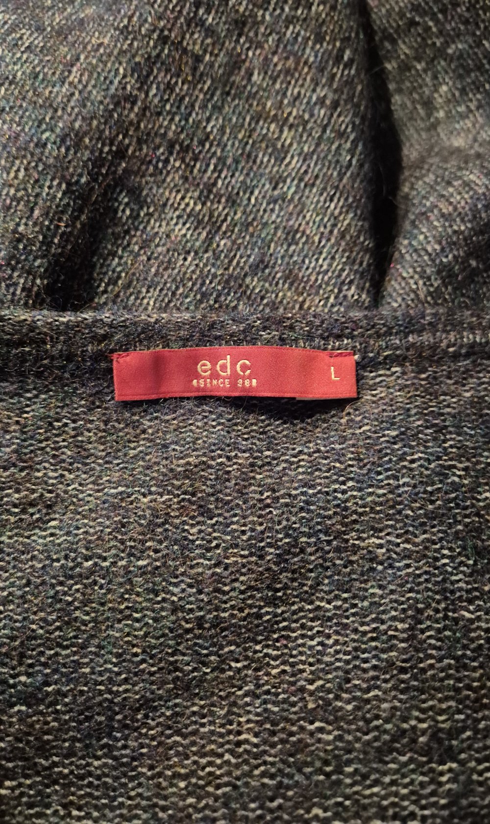 Esprit EDC Pullover Strick blau meliert Gr L