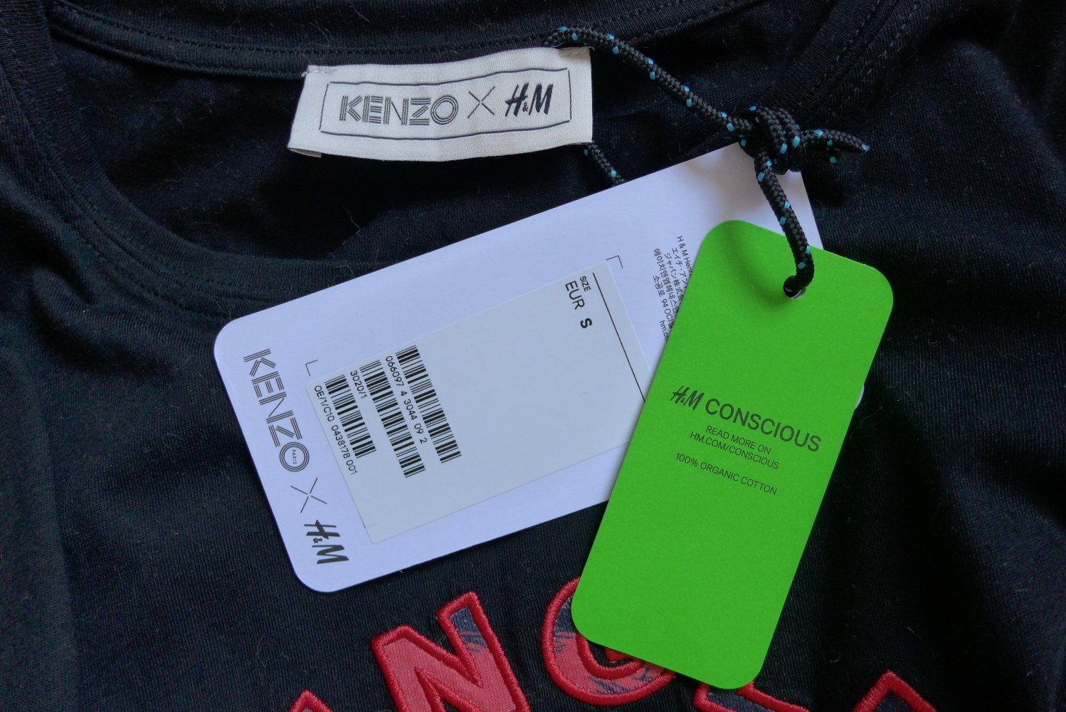 Kenzo x H&M T-Shirt Jungle schwarz Gr. S 36/38 NEU