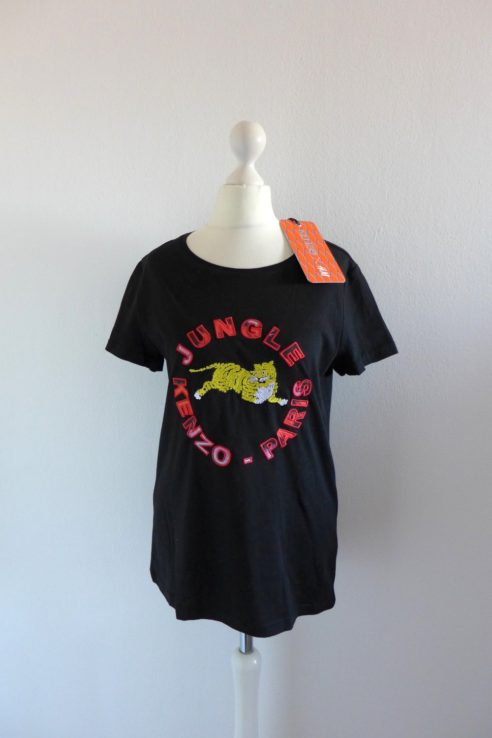 Kenzo x H&M T-Shirt Jungle schwarz Gr. S 36/38 NEU