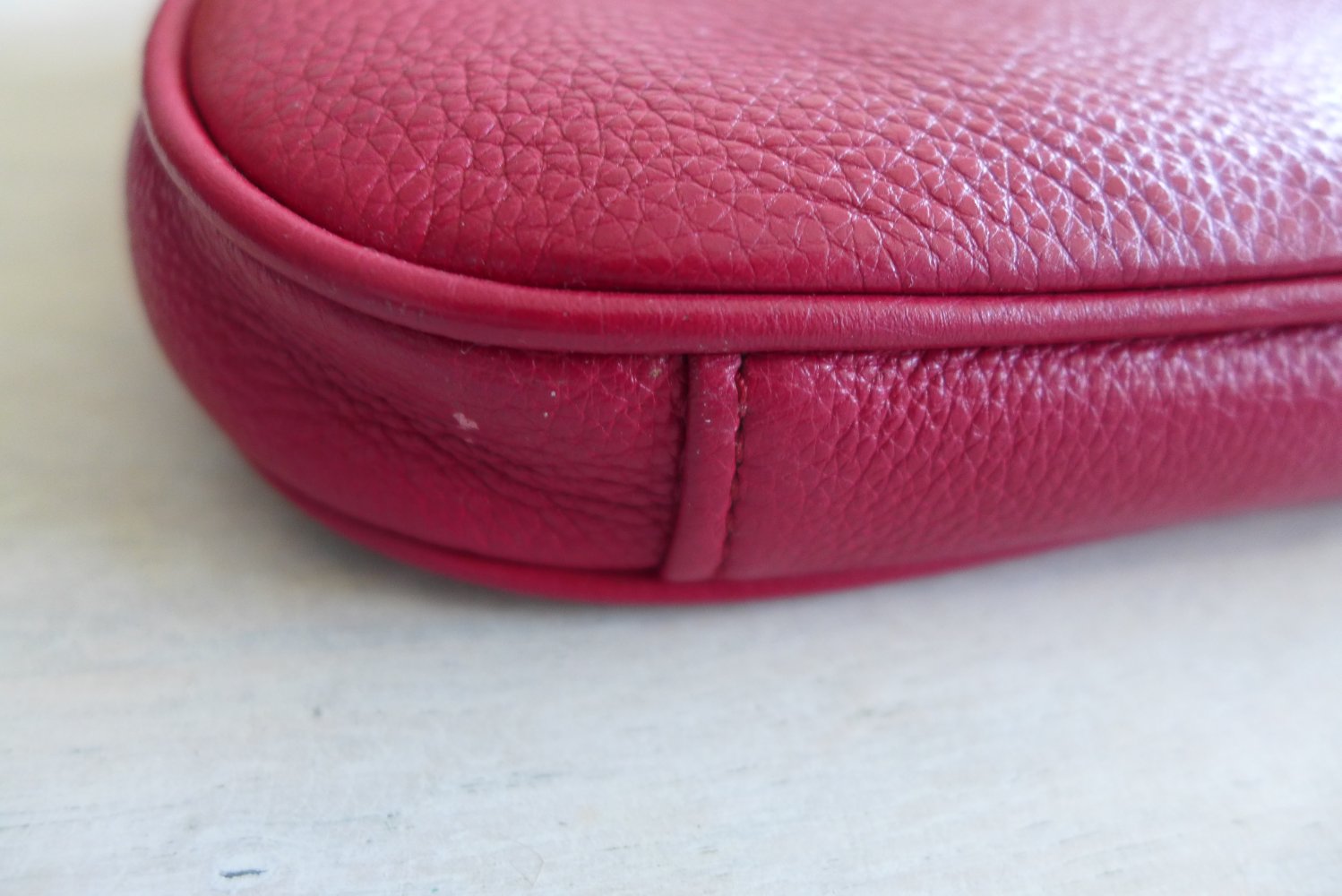 Tory Burch Handtasche Clutch Crossbody Schulter Riemen dunkelrot gold