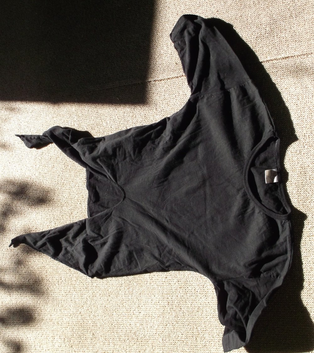 T-Shirt zum binden, schwarz