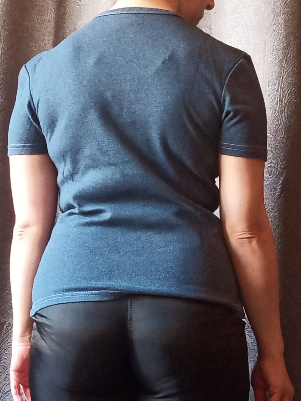 Thermoshirt kurzarm warm blau Gr.XS/S Skiunterwäsche 