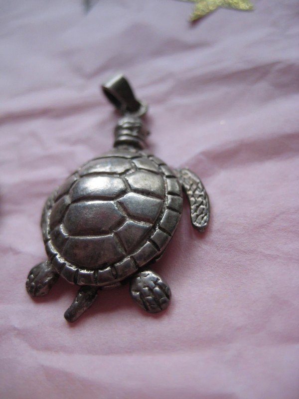 Schildkröte Ketten-Anhänger 925, silber, echtsilber, sterling, schildkröte, kettenanhänger, besonders, tier, geschenk, originalgetreu