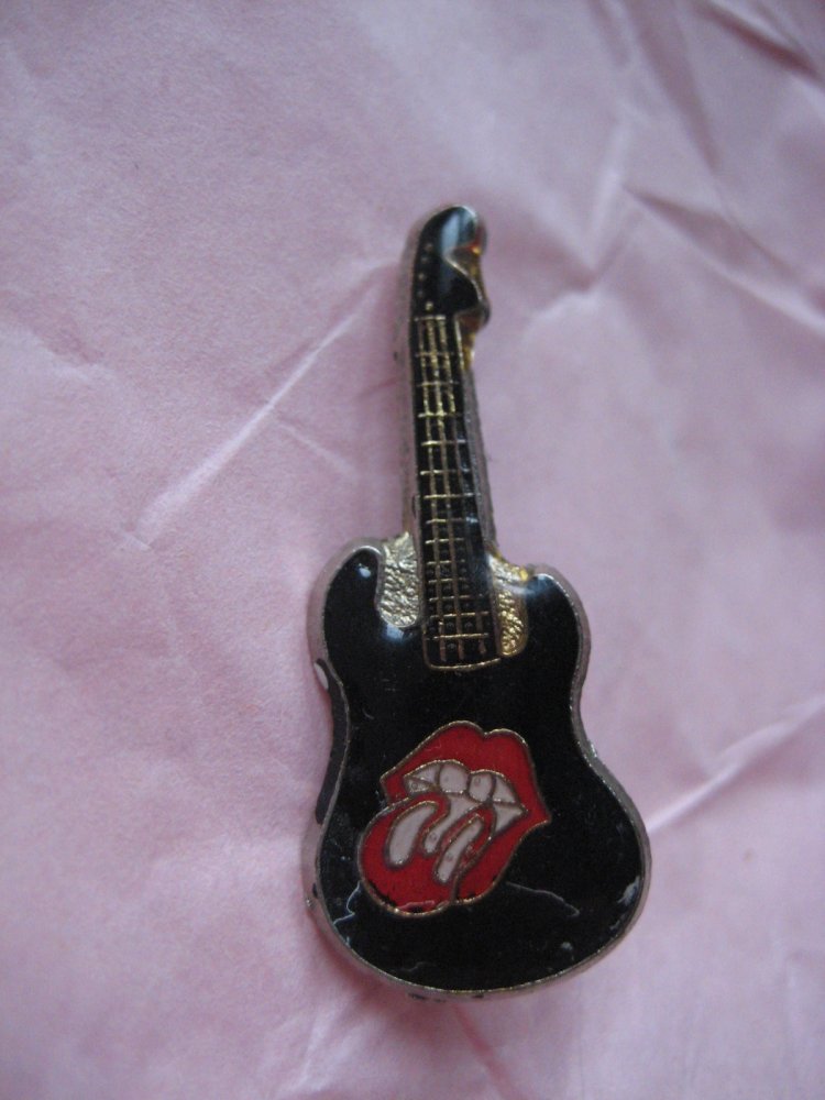 Gitarrenpin, - brosche, -anstecker (Rolling Stones), rolling stones, rocknroll, pin, brosche, anstecker, mund, zunge, mick jagger