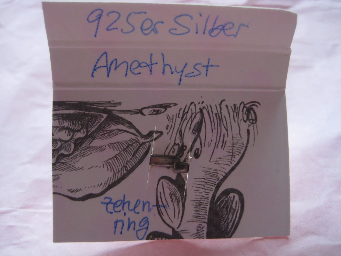 Verstellbarer Zehenring aus 925er Silber und Amethyst echtsilber, edelstein, sterling, 925er, amethyst, lila, edelstein, zehenring, festival, hippie, boho, sommer, sandalen, barfuß