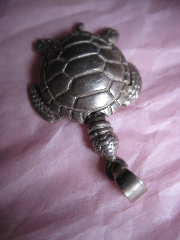 Schildkröte Ketten-Anhänger 925, silber, echtsilber, sterling, schildkröte, kettenanhänger, besonders, tier, geschenk, originalgetreu