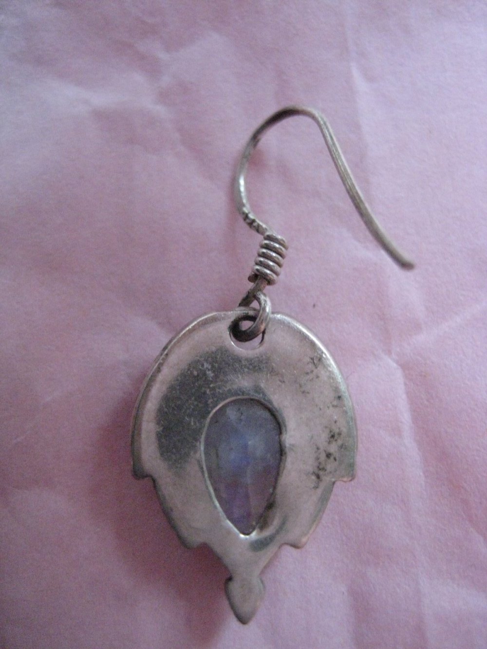 Silber Ohrring mit Mondstein mondstein, edelstein, nebel, tropfen, silberohrring, zweites ohrloch