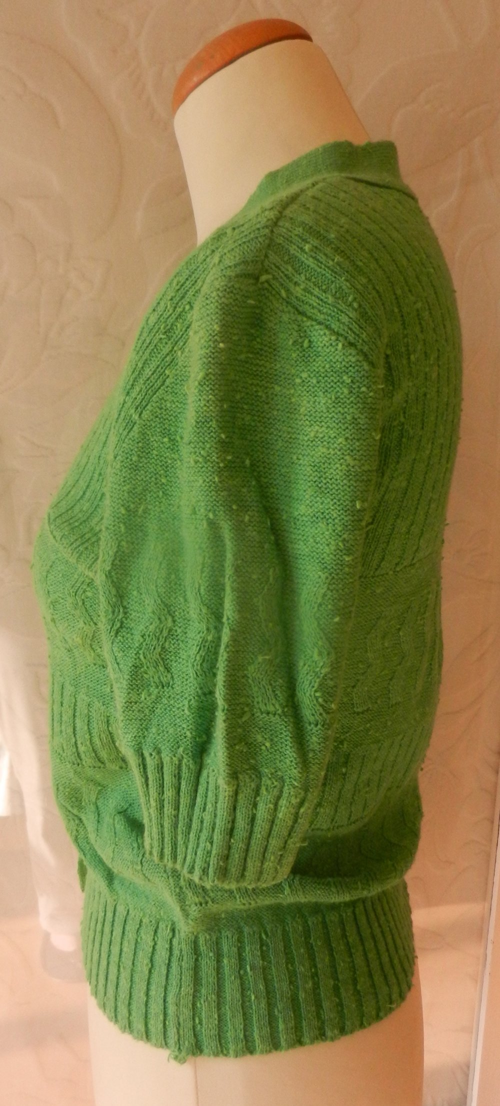 Vintage Strickjacke 36 38 70er 80er Strick Jacke grün S M BERLIN