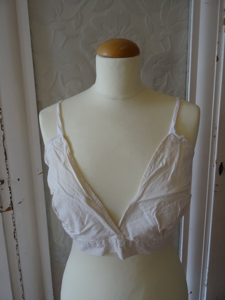 Vintage Top BH Stoff Bändel 1900 50er 60er Hippie Flowerpower Dessous BERLIN