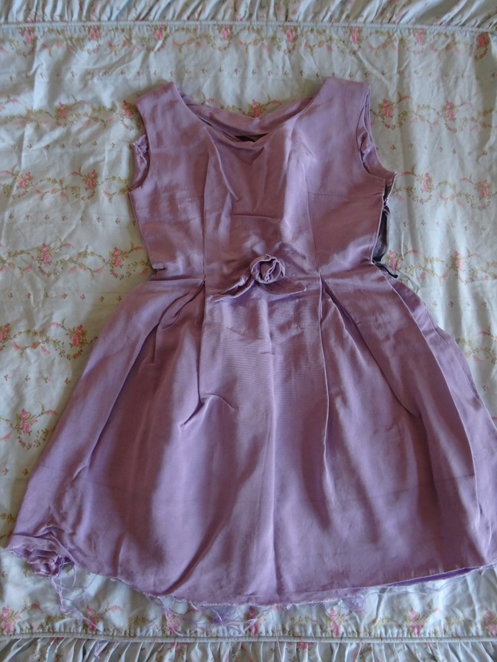 Vintage Kleid 36 34 Cocktail S XS Flieder Rockabella Sommerkleid BERLIN