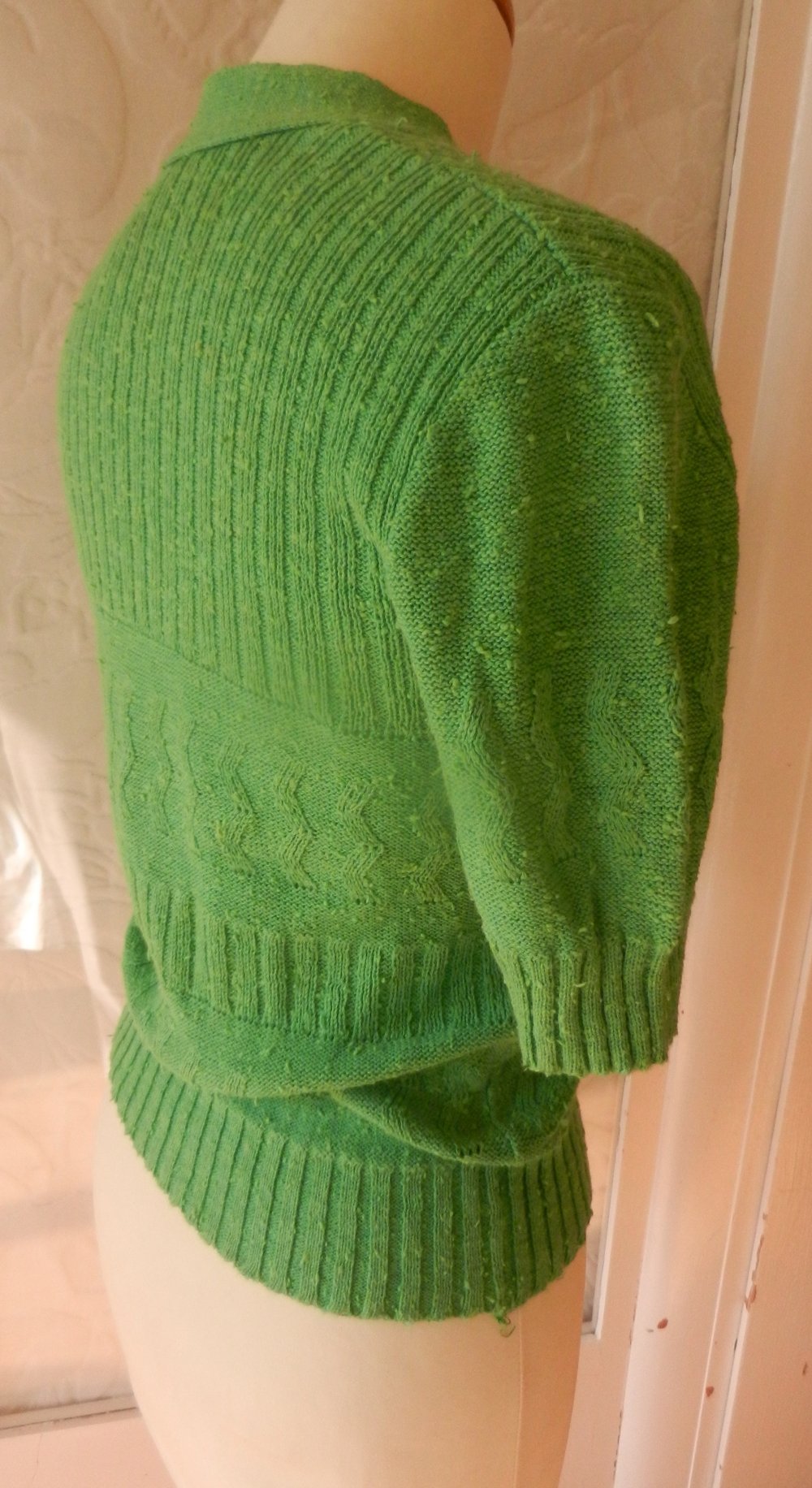 Vintage Strickjacke 36 38 70er 80er Strick Jacke grün S M BERLIN