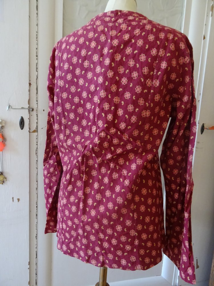 Vintage Tunika 36 38 orig 70er Hippie Bluse Flowerpower Hemd Oberteil BERLIN