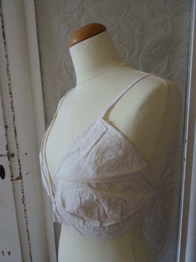 Vintage Top BH Stoff Bändel 1900 50er 60er Hippie Flowerpower Dessous BERLIN