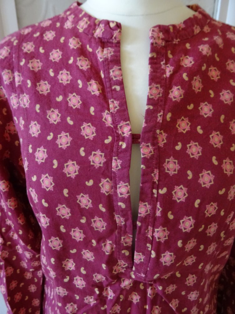 Vintage Tunika 36 38 orig 70er Hippie Bluse Flowerpower Hemd Oberteil BERLIN