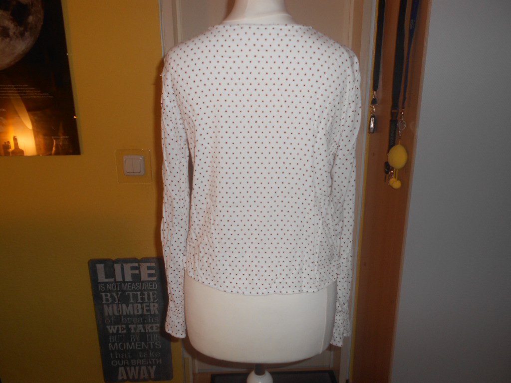 Mango- weiße Kurztunika mit roten Punkten Gr. S