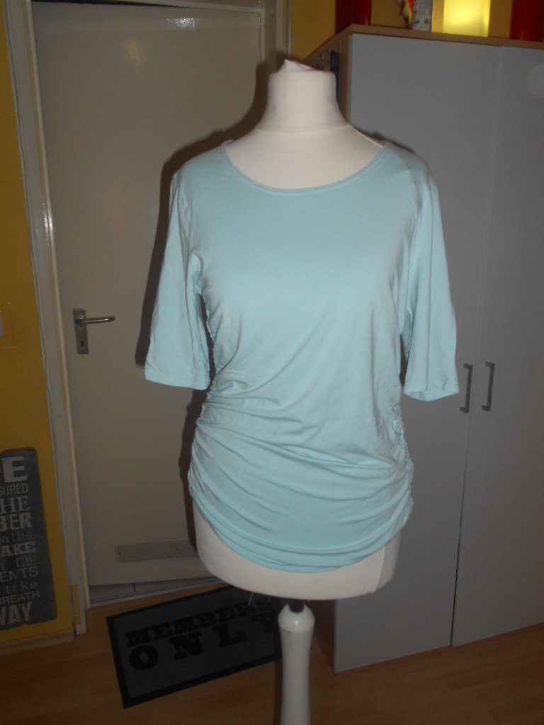 Le Tricot Perugia - hellblaues Kurzarmshirt Gr. XS/S