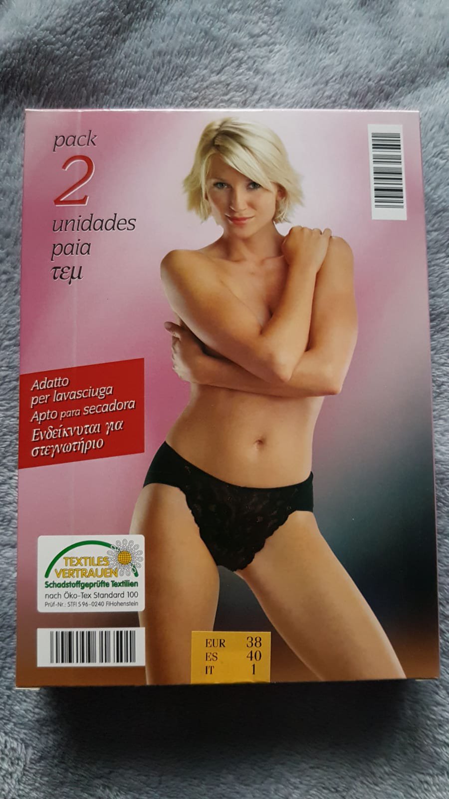 Damen Slip Frau Unterwäsche Unterhose Schwarz Größe 38 2er Pack Set