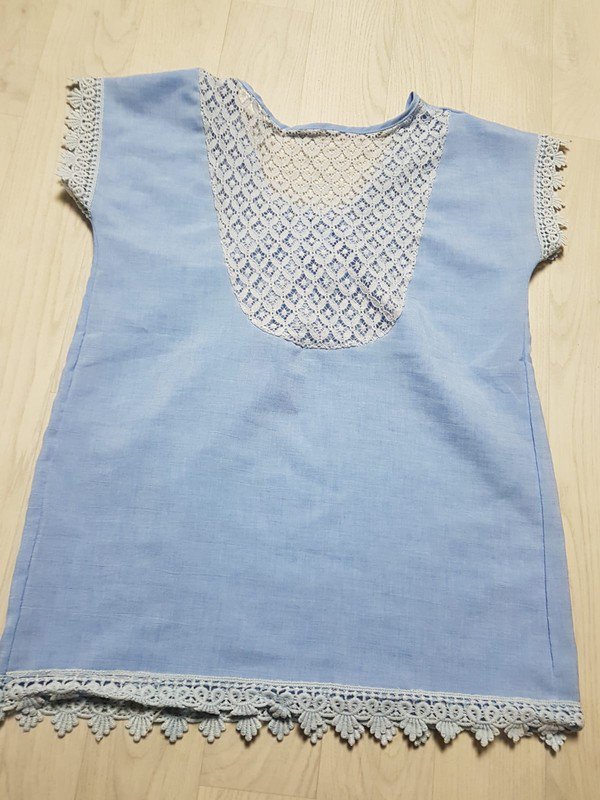 Tshirt Shirt Oberteil Top Blau Spitze