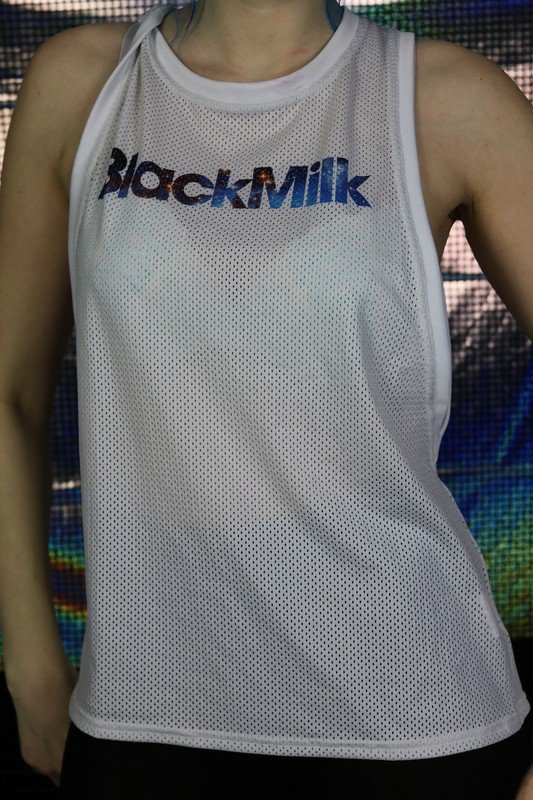 Muscle Top Oberteil Black Milk Weiß Sport Gym