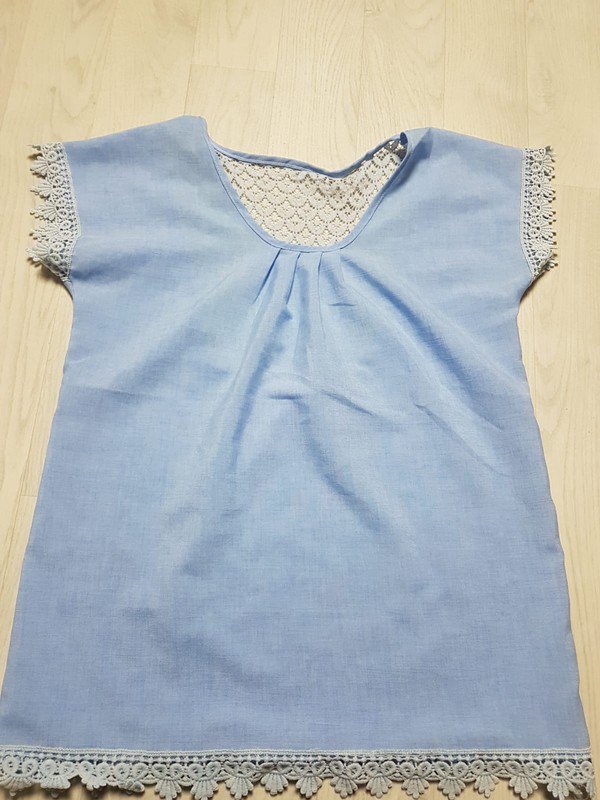 Tshirt Shirt Oberteil Top Blau Spitze