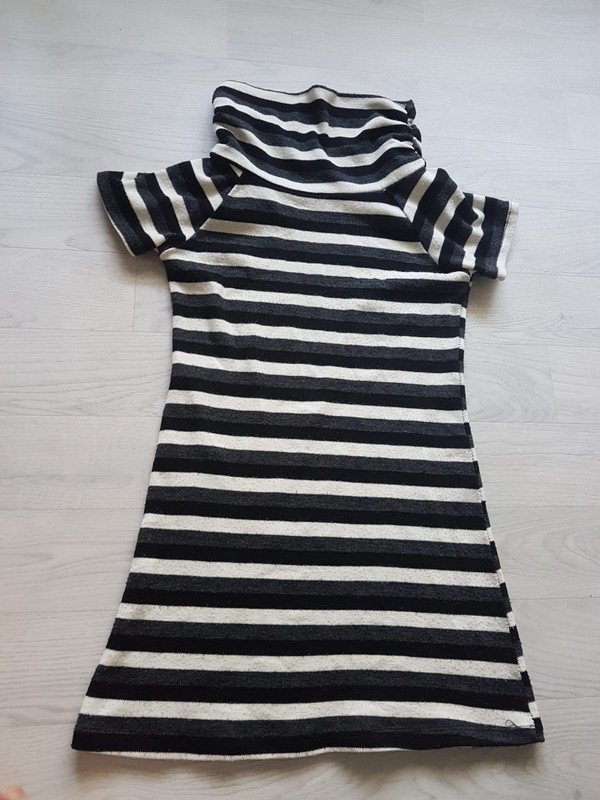 oberteil top kleid gestreift rollkragen kragen pullover