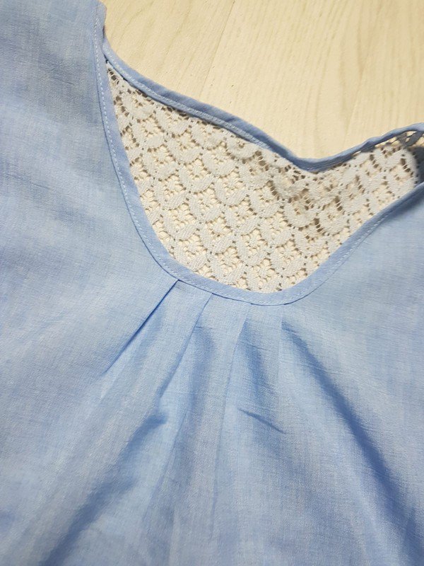 Tshirt Shirt Oberteil Top Blau Spitze