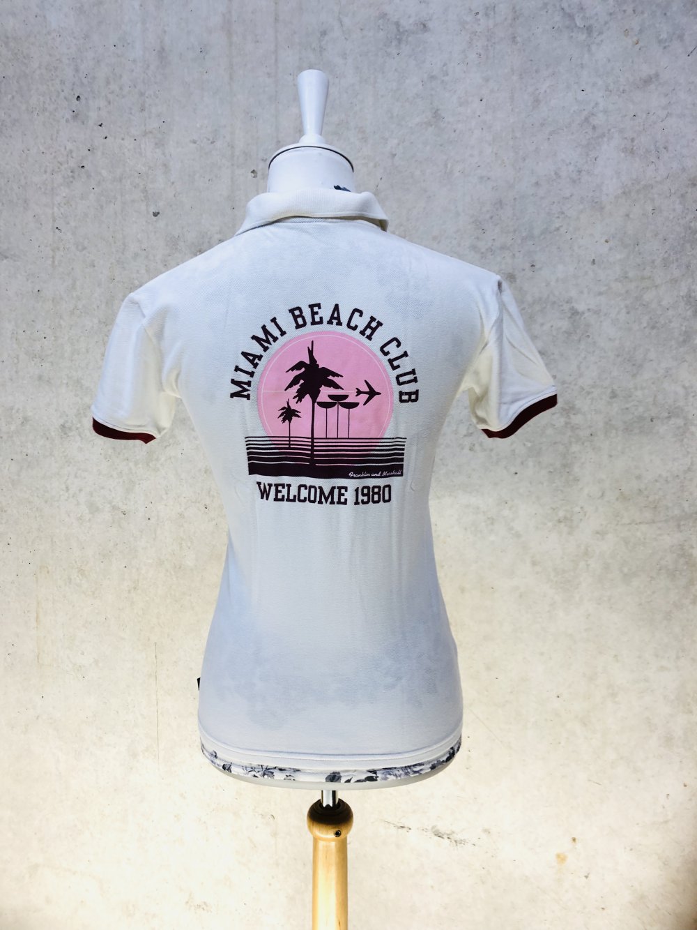 Franklin & Marshall Print Poloshirt t-Shirt weiß gr. S 36 NP 59€