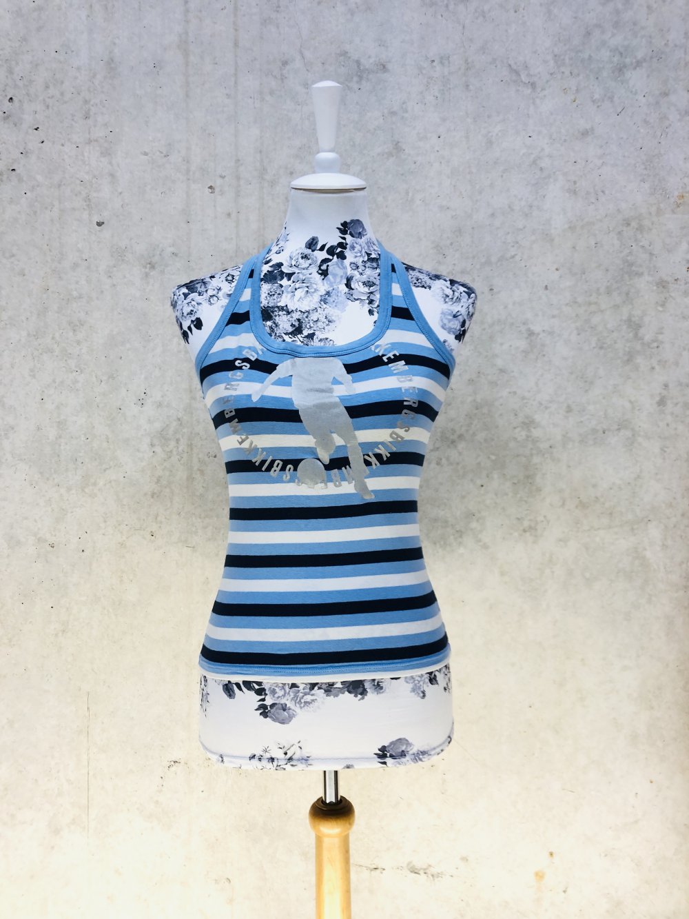 Orig. Dirk Bikkembergs Top Ringerrücken T-Shirt Gr. S (XS 34 36) NP 79€