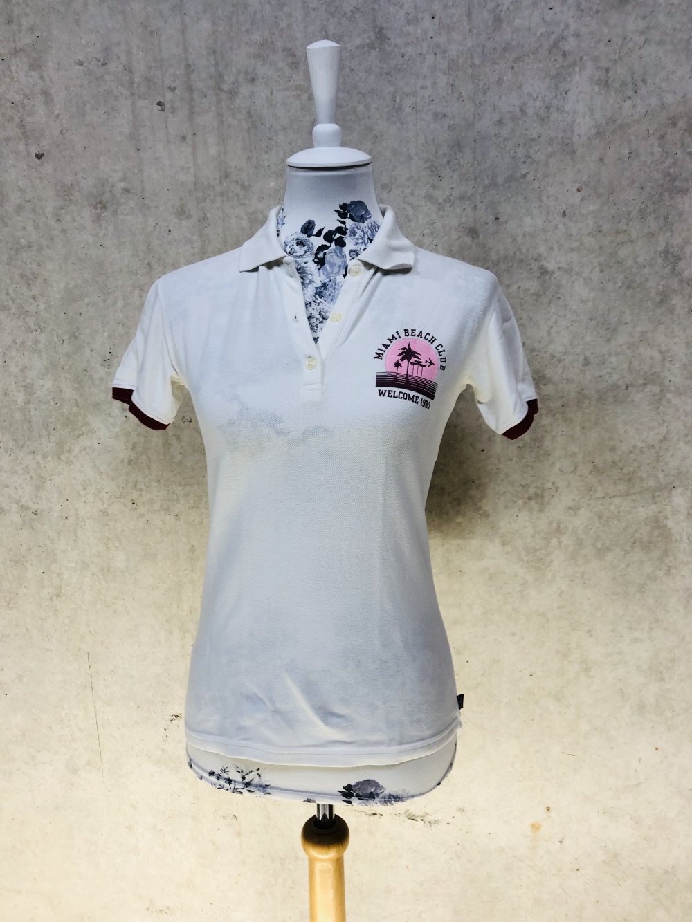 Franklin & Marshall Print Poloshirt t-Shirt weiß gr. S 36 NP 59€