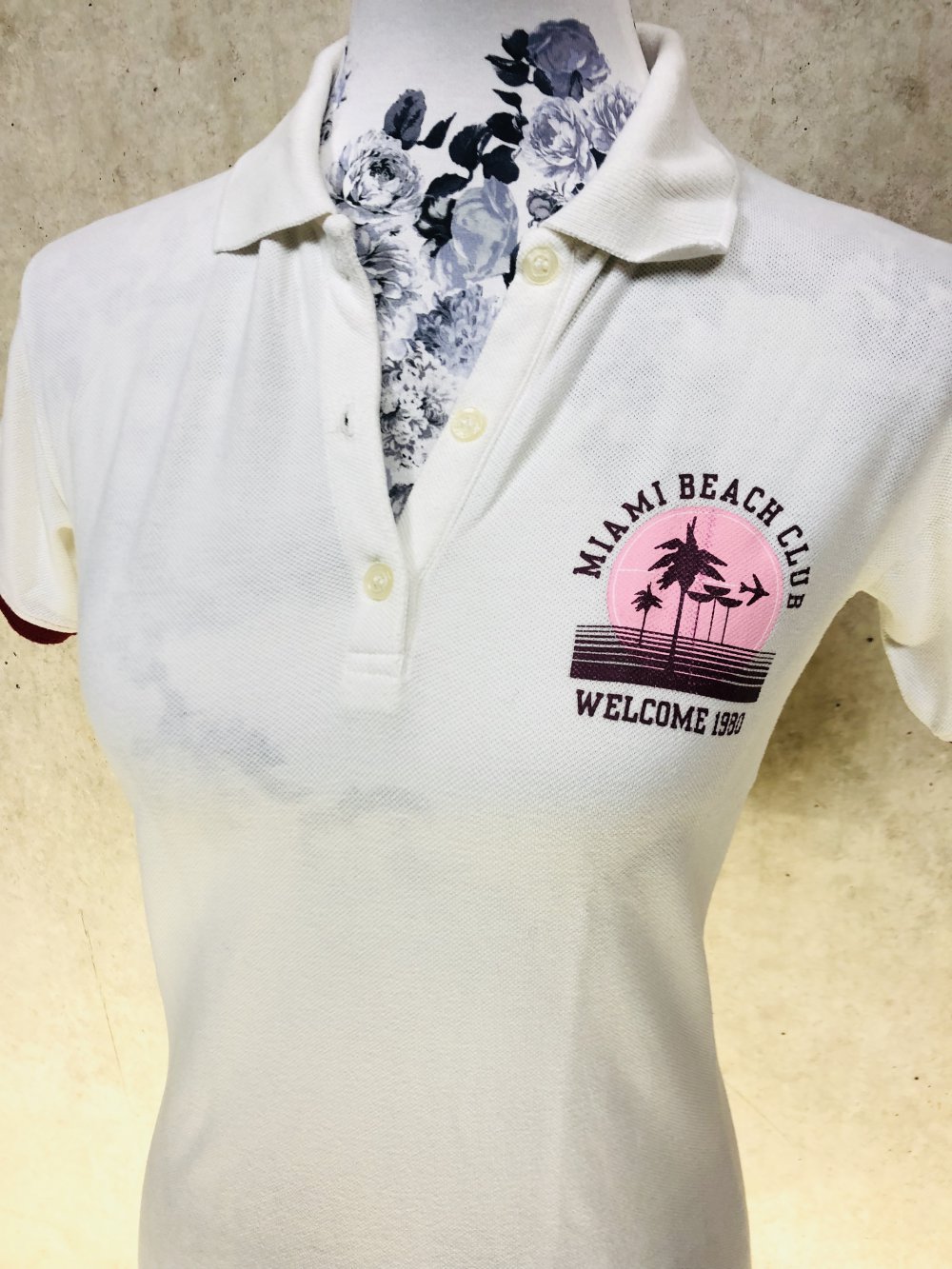 Franklin & Marshall Print Poloshirt t-Shirt weiß gr. S 36 NP 59€