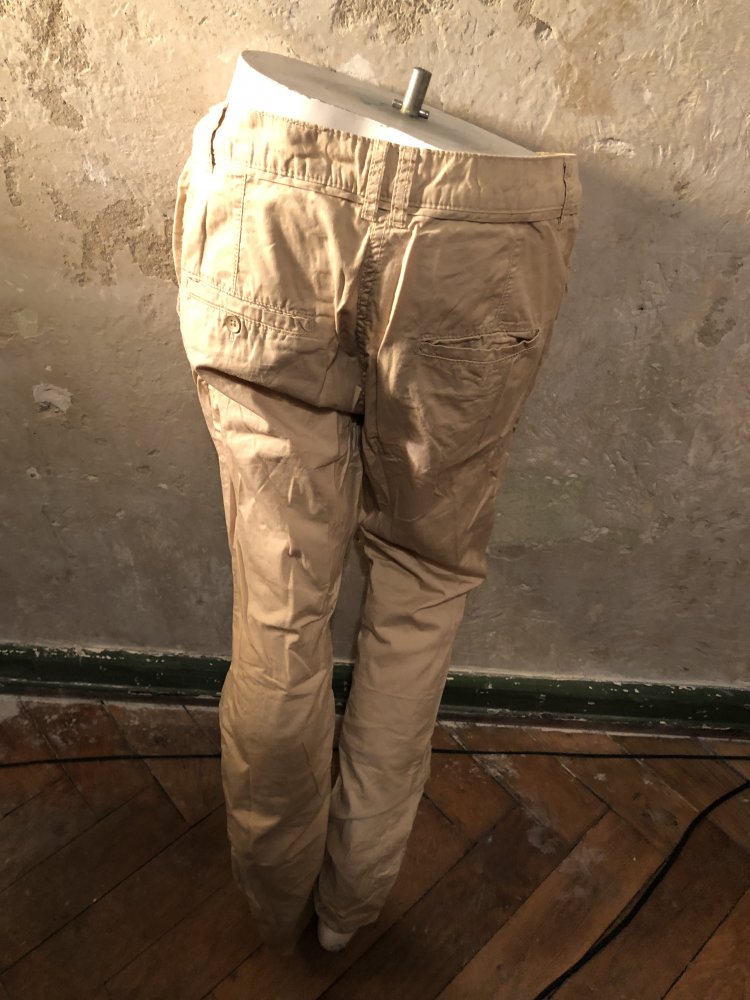 Beige Chinohose 