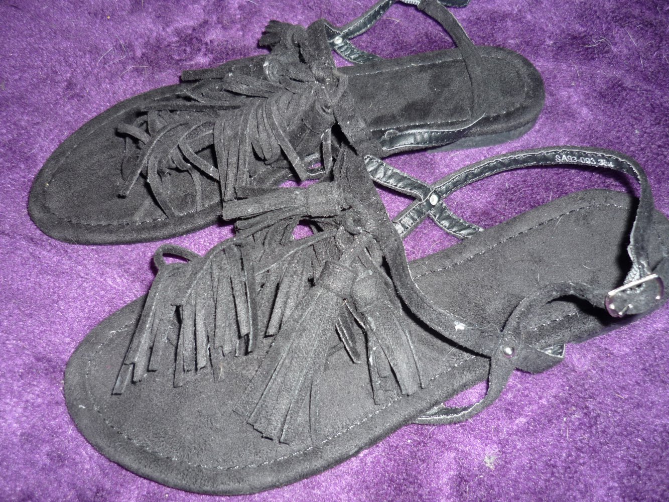 Sandalen mit Fransen Gothic Hippie Gr. 37